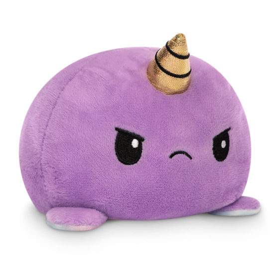 Picture of TeeTurtle - The Original Reversible Narwhal Plushie - Purple Tie Dye - Cute Sensory Fidget Stuffed Animals That Show Your Mood