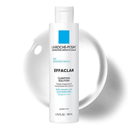 Picture of La Roche-Posay Effaclar Clarifying Solution Acne Toner with Salicylic Acid and Glycolic Acid, Pore Refining Oily Skin Toner, Gentle Exfoliant to Unclog Pores and Remove Dead Skin Cells