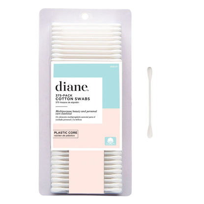 Picture of Diane Cotton Swabs, 375 ct. 1-Pack - Super Soft for Sensitive Skin, Gentle on Face, Makeup and Beauty Applicator, Nail Polish Removal, 3 inches long for Beauty, Personal Care, Crafts