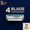 Picture of Dollar Shave Club | 4-Blade Club Razor Refill Cartridges,12 Count | Precision Cut Stainless Steel Blades,Great For Longer Hair and Hard to Shave Spots,Optimally Spaced For Easy Rinsing,Silver/Teal