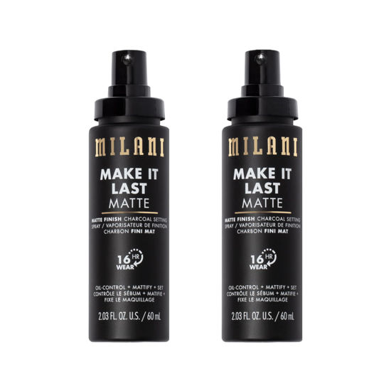 Picture of Milani Make it Last Charcoal Matte Setting Spray- Long Lasting , Cruelty-Free Makeup Primer and Finishing/Setting Spray for Oily Skin - - 2 Pack