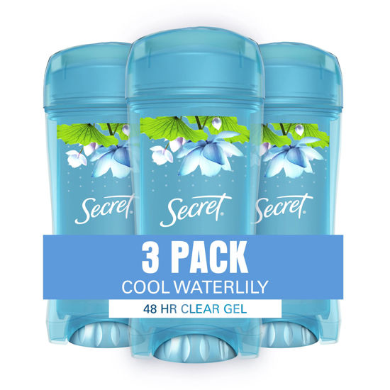 Picture of Secret Fresh Clear Gel Antiperspirant and Deodorant for Women, Waterlily Scent, 2.6oz (Pack of 3)