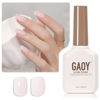 Picture of GAOY Jelly Nude Gel Nail Polish, 16ml Sheer Pink Translucent Gel Polish, UV Light Cure for Nail Art DIY, 1710 Pink Wedding