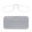 Picture of ThinOptics Universal Pod Rectangular Reading Glasses, Clear Frames/White Case, 2.5 x