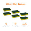Picture of Amazon Basics Heavy Duty Sponges, 6 Count, Yellow/Green