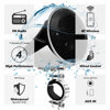 Picture of GoHawk TN4-R Amplifier 4" Full Range Waterproof Bluetooth Motorcycle Stereo Speakers 1 to 1.5 in. Handlebar Mount Audio Amp System Harley Touring Cruiser ATV UTV RZR, AUX, FM Radio (TN4-R Chrome)
