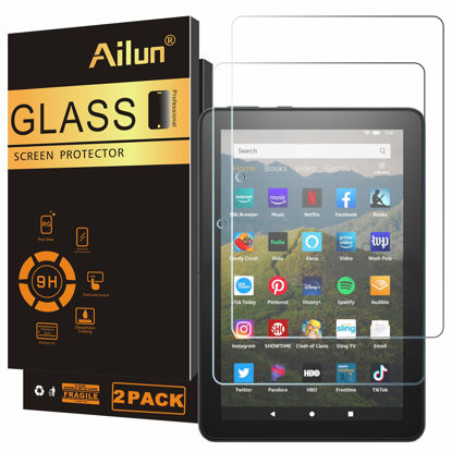 Picture of Ailun Screen Protector for Amazon Kindle Fire HD 8/Fire HD 8 Plus/Fire HD 8 Kids/Fire HD 8 Kids Pro [8 inch] 2022&2020 Released 0.33 MM Premium Tempered Glass, Ultra Clear,Anti-Scratches,Case Friendly