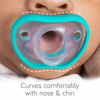 Picture of Nanobebe Baby Pacifiers 0-3 Month - Orthodontic, Curves Comfortably with Face Contour, Award Winning for Breastfeeding Babies, 100% Silicone - BPA Free. Perfect Baby Registry Gift 2pk,Grey
