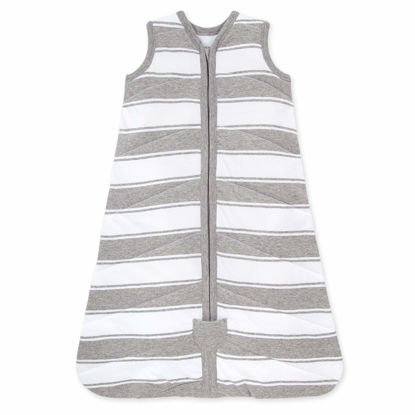 Picture of Burt's Bees Baby unisex baby Beekeeper Blanket, 100% Organic Cotton, Swaddle Transition Sleeping Bag Wearable Blanket, Quilted Grey Rugby, Large US