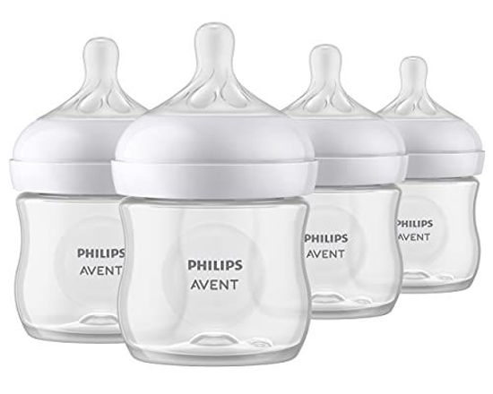 Picture of Philips AVENT Natural Baby Bottle with Natural Response Nipple, Clear, 4oz, 4pk, SCY900/04