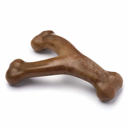 Picture of Benebone Wishbone Durable Dog Chew Toy for Aggressive Chewers, Made in USA, Small, Real Bacon Flavor