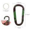 Picture of 6PCS Carabiner Caribeaner Clip,3" Large Aluminum D Ring Shape Carabeaner with 6PCS Keyring Keychain Hook（Multi Camouflage