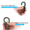 Picture of 6PCS Carabiner Caribeaner Clip,3" Large Aluminum D Ring Shape Carabeaner with 6PCS Keyring Keychain Hook（Multi Camouflage