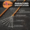 Picture of TECEUM Paracord Type III 550 Apricot - 100 ft - 4mm - Tactical Rope MIL-SPEC - Outdoor para Cord - Camping Hiking Fishing Gear - EDC Parachute Cord -Strong Survival Rope 085 nw