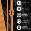 Picture of TECEUM Paracord Type III 550 Apricot - 100 ft - 4mm - Tactical Rope MIL-SPEC - Outdoor para Cord - Camping Hiking Fishing Gear - EDC Parachute Cord -Strong Survival Rope 085 nw