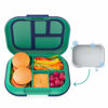 Picture of Bentgo® Kids Chill Lunch Box - Bento-Style Lunch Solution with 4 Compartments and Removable Ice Pack for Meals and Snacks On-the-Go - Leak-Proof, Dishwasher Safe, Patented Design (Green/Navy)