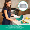 Picture of Bentgo® Kids Chill Lunch Box - Bento-Style Lunch Solution with 4 Compartments and Removable Ice Pack for Meals and Snacks On-the-Go - Leak-Proof, Dishwasher Safe, Patented Design (Green/Navy)