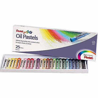 Picture of Pentel Arts Oil Pastel Set, 5/16 x 2-7/16 Inch, Assorted Colors, Set of 25