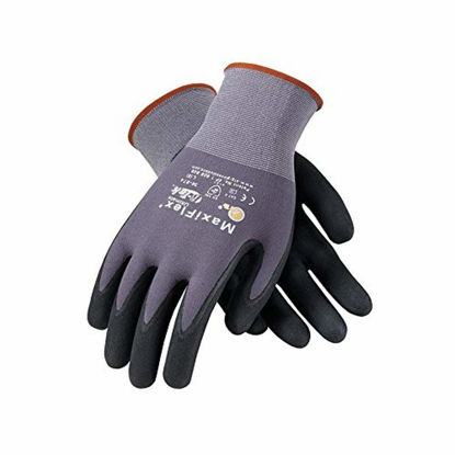 Picture of MaxiFlex PIP 34-874/L Maxi Flex Ultimate 34874 Foam Nitrile Palm Coated Gloves, Gray, Large (Pack of 12)