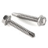 Picture of #12 x 1-1/4" (3/4" to 2-1/2" Available) Hex Washer Head Self Drilling Screws, Self Tapping Sheet Metal Tek Screws, 410 Stainless Steel, 50 PCS