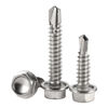 Picture of #8 x 1-1/2" (1/2" to 1-1/2" Available) Hex Washer Head Self Drilling Screws, Self Tapping Sheet Metal Tek Screws, 410 Stainless Steel, 100 PCS