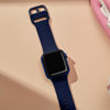 Picture of Sport Band Compatible with Apple Watch Bands 41mm 40mm 38mm, Soft Silicone Wristbands Replacement Strap with Classic Clasp for iWatch Series SE 8 7 6 5 4 3 2 1 for Women Men, Midnight Blue