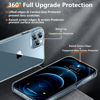 Picture of Red2Fire for iPhone 12 Pro Max Case Clear,[Not Yellowing] with 2 Pack [Tempered Glass Screen Protector + Camera Lens Protector] Slim Thin Shockproof Protective Phone Case Cover (Clear)