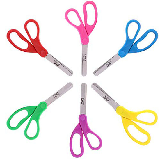 GetUSCart Mr. Pen Craft Scissors, 6 Pack, 5 Inch, Blunt Tip, Assorted Colors, Scissors Kids