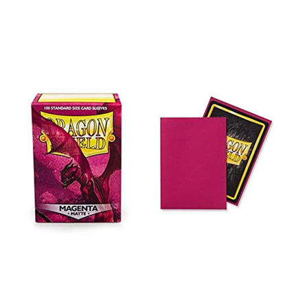 Picture of Dragon Shield Matte Magenta Standard Size 100 ct Card Sleeves Individual Pack