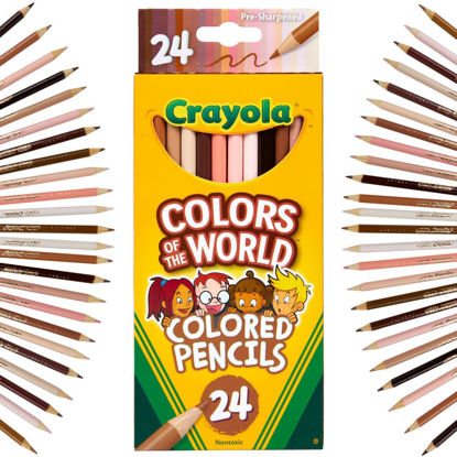 Picture of Crayola 24 Count, Colors of the World, Skin Tone Colored Pencils