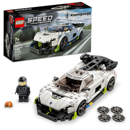 Picture of LEGO Speed Champions Koenigsegg Jesko 76900 Racing Sports Car Toy with Driver Minifigure, Racer Model Set for Kids