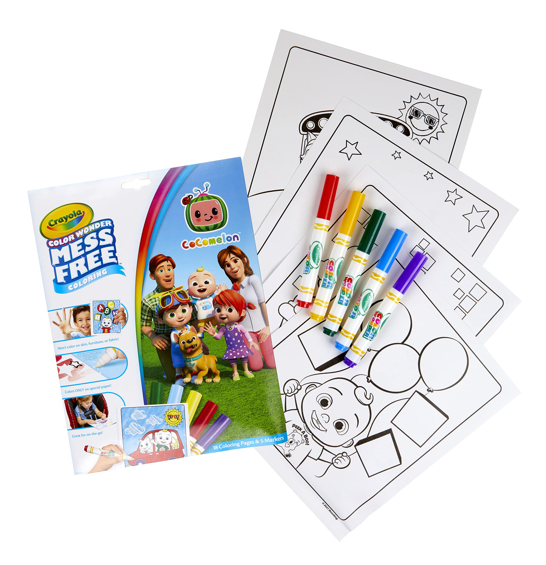 GetUSCart- Crayola Color Wonder Cocomelon Coloring Pages & Markers ...