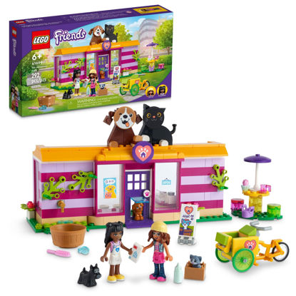 Picture of LEGO Friends Pet Adoption Café 41699 Building Toy - Collectible Animal Rescue Set with Olivia & Priyanka Mini-Dolls, Cat & Dog Figures, Creative Toys for Boys, Girls, and Kids Ages 6+