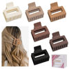 Picture of Medium Claw Hair Clips for Women Girls, 2" Matte Rectangle Small Hair Claw Clips for Thin/Medium Thick Hair, Hair Jaw Clips Nonslip Clips (Warm color)