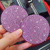 Picture of 2pcs Bling Car Cup Holder Coaster, 2.75 inch Anti-Slip Shockproof Universal Fashion Vehicle Car Coasters Insert Bling Crystal Rhinestone Auto Automotive Interior Accessories for Women (2 pcs, Pink)