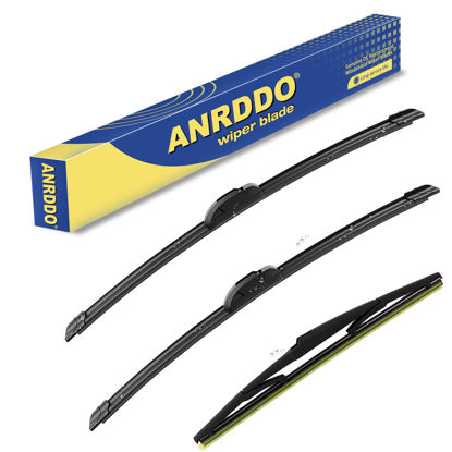 Picture of 3 Wipers Factory Replacement For Toyota Prius 2010-2015"NOT Prius C V",Toyota Sienna 2006-2010 Original Equipment Replacement Windshield Wiper Blades Set 26"+19"+16" (Set of 3)