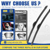 Picture of 3 Wipers Factory Replacement For Toyota Prius 2010-2015"NOT Prius C V",Toyota Sienna 2006-2010 Original Equipment Replacement Windshield Wiper Blades Set 26"+19"+16" (Set of 3)