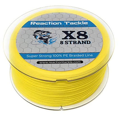 Picture of Reaction Tackle Braided Fishing Line - 8 Strand Hi Vis Yellow 25LB 500yd