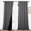 Picture of NICETOWN Total Shade Curtains and Draperies, Heavy-Duty Full Light Shading Drapes with Black Liner Backing for Villa/Hall/Dorm Window（Gray, Package of 2 Panels, 62 inches Wide x 95 inches Long