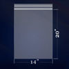Picture of 200 Pcs- 14" x 20", 2 Mil Clear Plastic Reclosable Zip Poly Bags with Resealable Lock Seal Zipper for Clothing, T-Shirts, Pants