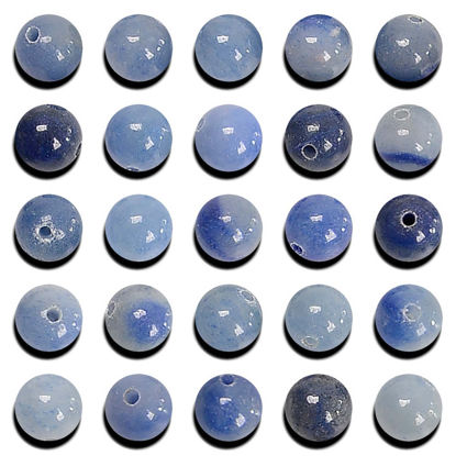 Picture of NCB 200PCS 8mm Natural Blue Aventurine Gemstone Round Spacer Loose Beads for Jewelry Making with Crystal Stretch Cord (Blue Aventurine, 8mm 200Beads)