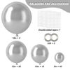 Picture of RUBFAC 87pcs Silver Balloons Latex Balloons Different Sizes 18 12 10 5 Inch Metallic Silver Chrome Party Balloon Kit for Birthday Party Graduation Baby Shower Wedding Holiday Balloon Decoration