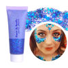 Picture of DAGEDA Body Glitter Gel, Face Glitters Body Gel Sequins Shimmer Liquid Eyeshadow, Chunky Glitter for Face Hair Nails, Holographic Cosmetic Laser Powder Festival Glitter Makeup 50ml(Blue)