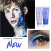 Picture of DAGEDA Body Glitter Gel, Face Glitters Body Gel Sequins Shimmer Liquid Eyeshadow, Chunky Glitter for Face Hair Nails, Holographic Cosmetic Laser Powder Festival Glitter Makeup 50ml(Blue)