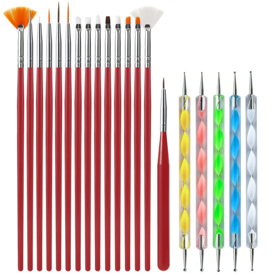 Amazon.com: DIY Drawing Painting Dotting Pen Polishing Buffer Nail File  Brush Tools Set Pink : Beauty & Personal Care