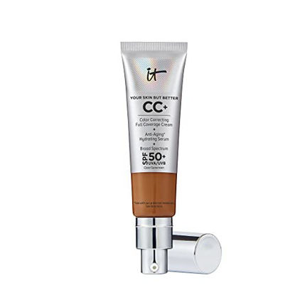 Picture of IT Cosmetics Your Skin But Better CC+ Cream, Neutral Rich - Color Correcting Cream, Full-Coverage Foundation, Hydrating Serum & SPF 50+ Sunscreen - Natural Finish - 1.08 fl oz