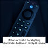Picture of Alexa Voice Remote Pro, includes remote finder, TV controls, backlit buttons, requires compatible Fire TV device