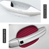 Picture of 8PCS Car Door Handle Sticker, Carbon Fiber Anti-Scratches Car Door Cup Protector, Non-Marking Auto Door Handle Protective Film, Self-Adhesive Door Side Paint Protector for All Cars (Wine Red/8 PCS)