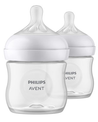 Picture of Philips AVENT Natural Baby Bottle with Natural Response Nipple, Clear, 4oz, 2pk, SCY900/02