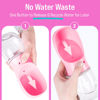 Picture of MalsiPree Dog Water Bottle, Leak Proof Portable Puppy Water Dispenser with Drinking Feeder for Pets Outdoor Walking, Hiking, Travel, Food Grade Plastic (12oz, Pink)